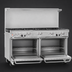 Thumbnail image #4 for Ultimate 60-Inch Commercial Gas Restaurant Range with 9 Open Burners and 2 Standard Ovens
