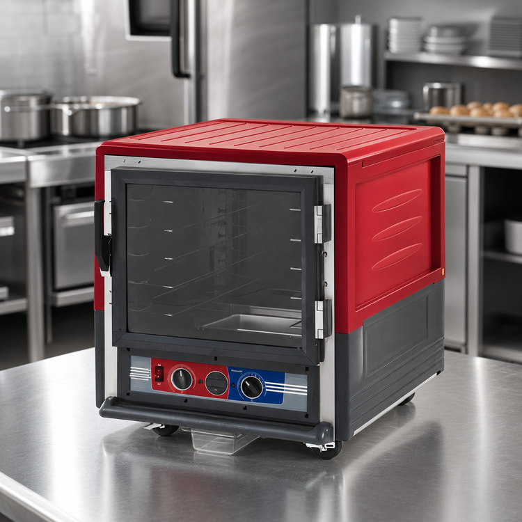 Product image #4 for Metro C5 3 Series Insulation Armour Under Counter Moisture Heated Holding & Proofing Cabinet, Clear Polycarbonate Door, Red, 120V