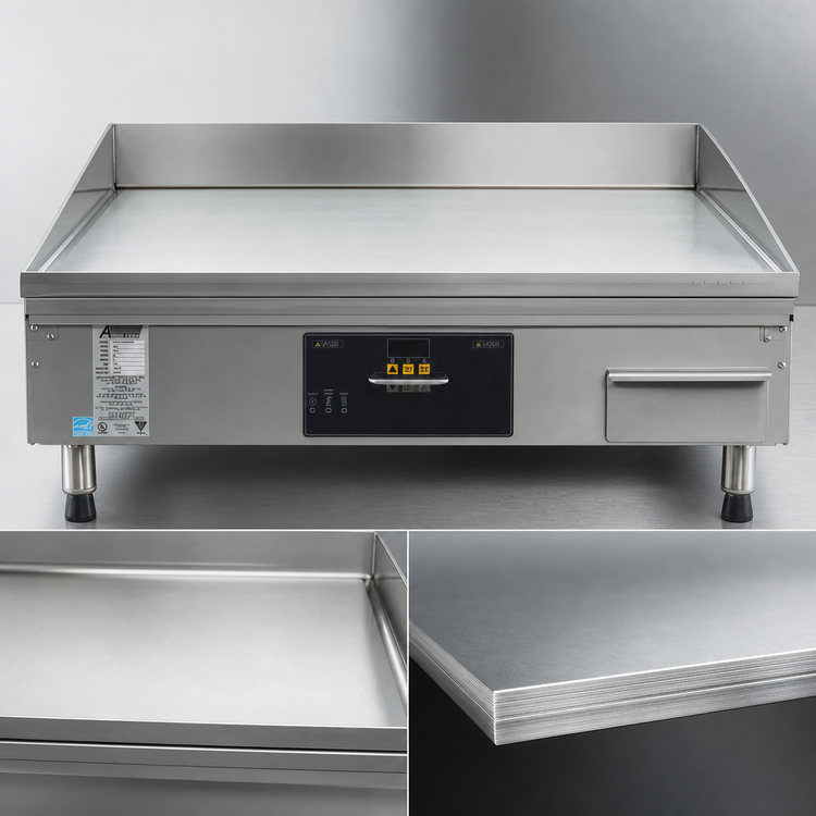 Product image #4 for AccuTemp AccuSteam Electric Steam-Heated Countertop Griddle, 48-Inch x 24-Inch Cooking Surface, 208V/3-Phase