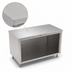 Thumbnail image #4 for John Boos Stainless Steel Cabinet Base Work Table with Open Front and Safety Edge, 72 x 30 Inches