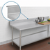 Thumbnail image #4 for Eagle Group Budget Series 108-Inch x 24-Inch Stainless Steel Work Table with 4-1/2-Inch Backsplash and Adjustable Undershelf