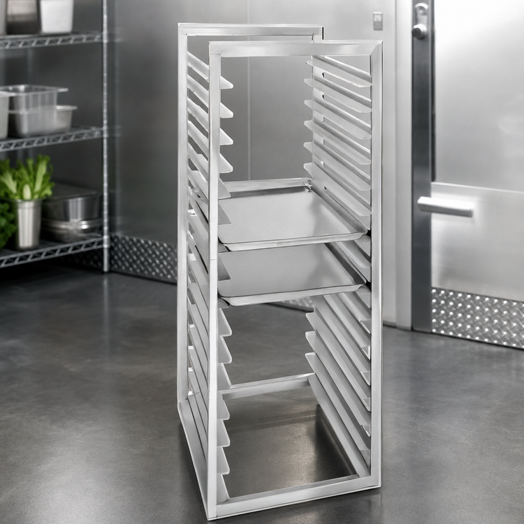 Product image #4 for Channel Manufacturing Stainless Steel End-Load Bun Pan Rack for Reach-In Refrigerators, 16 Pan Capacity