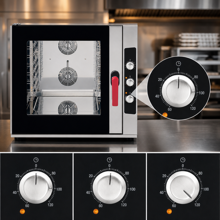 Product image #4 for Axis Full Size Manual Combi Oven with Reversing Fans, 6 Full-Size Sheet Pan Capacity