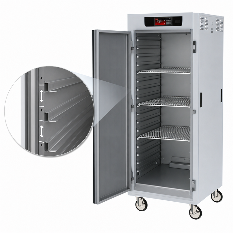Product image #4 for Metro C5 8 Series Full-Height Controlled Temperature Heated Holding Cabinet with Universal Wire Slides and Solid Doors