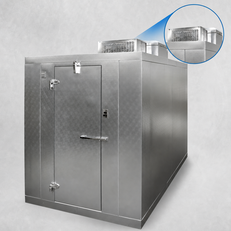 Product image #4 for Master-Bilt QS Series Outdoor Walk-In Freezer, 6' x 10' x 7'7" H, With Floor, -10°F, R290 Capsule Pak ECO Refrigeration