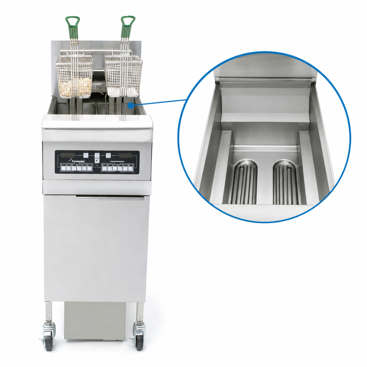 Product image #4 for Frymaster RE High Efficiency 50 lb Electric Floor Fryer with Built-In Filtration