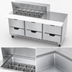 Thumbnail image #5 for Beverage-Air 72-Inch Three-Section Mega Top Refrigerated Prep Table with 6 Drawers and 18 1/6-Pan Top