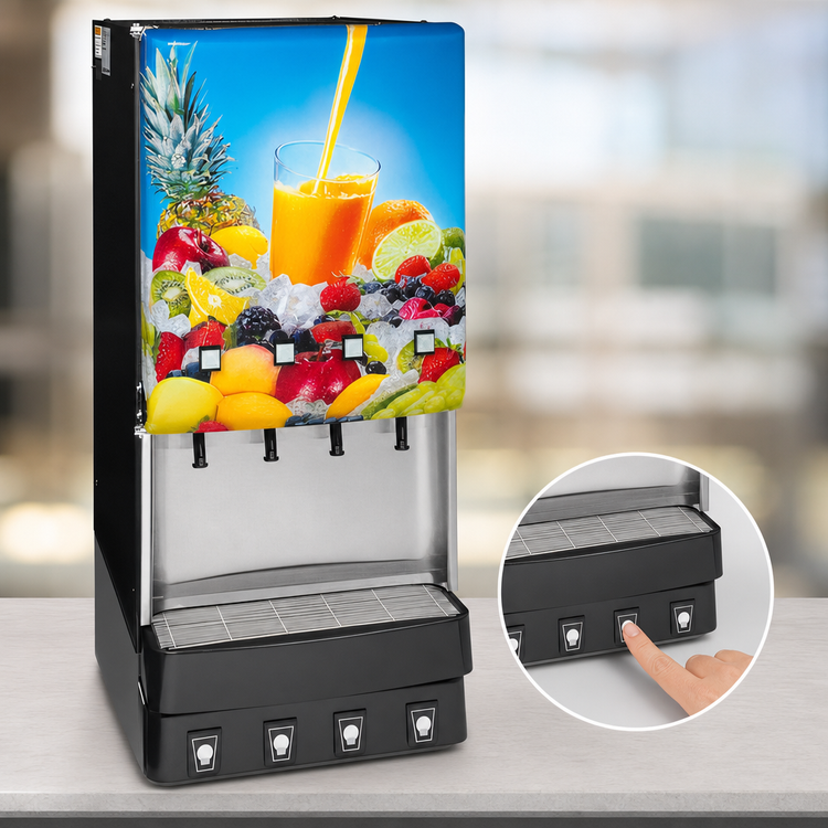 Product image #4 for BUNN Silver Series 4-Flavor Cold Beverage Dispenser with ADA Buttons and Lighted Door