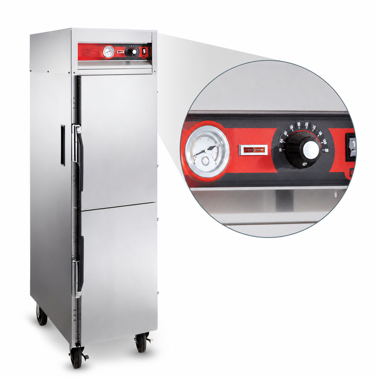 Product image #4 for Vulcan VHP15 Mobile Heated Holding/Transport Cabinet, 15 Pan Capacity, Dutch Split Doors