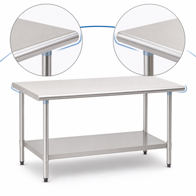 Product image #4 for Eagle Deluxe Series Stainless Steel Work Table with Adjustable Undershelf, 84 x 36 Inches