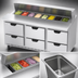 Thumbnail image #5 for Beverage-Air Three-Section Refrigerated Sandwich Prep Table with 6 Drawers, 72-Inch Standard Top