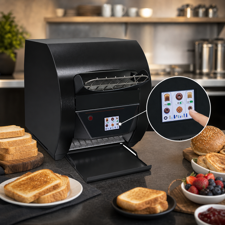 Product image #4 for Hatco Toast-Qwik Countertop Horizontal Conveyor Toaster with Touchscreen Controls