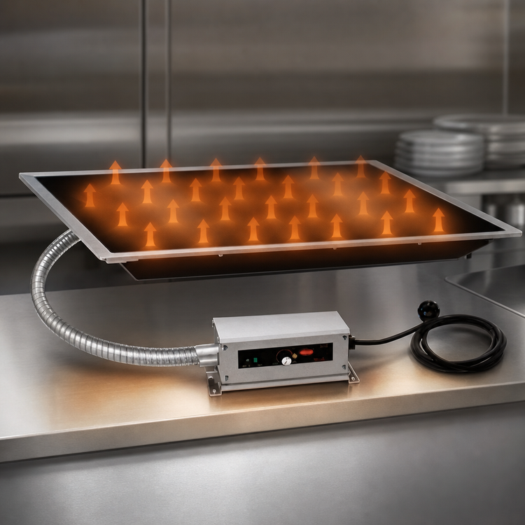 Product image #4 for Hatco HBGB-7218 72-Inch Built-In Heated Base Ceramic Glass Warming Shelf