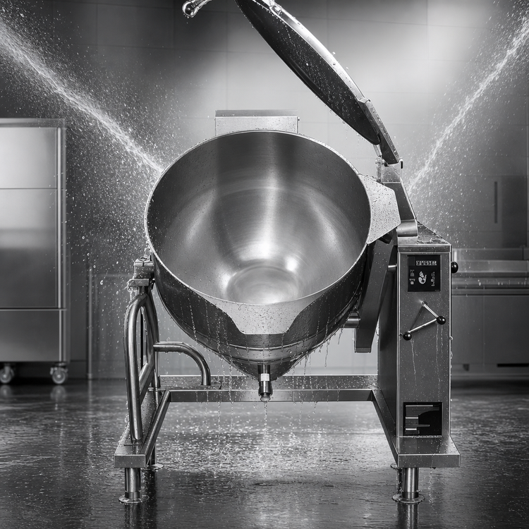 Product image #4 for Groen DH-80A 80-Gallon Gas Floor Model Tilting Steam Jacketed Kettle with Crank Tilt and Advanced Controls