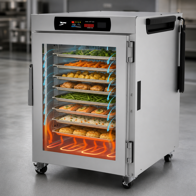 Product image #5 for Metro HotBlox™ Wide 8-Pan Pass-Thru Insulated Holding Cabinet, Undercounter, Digital Touchscreen, Clear Front and Rear Doors