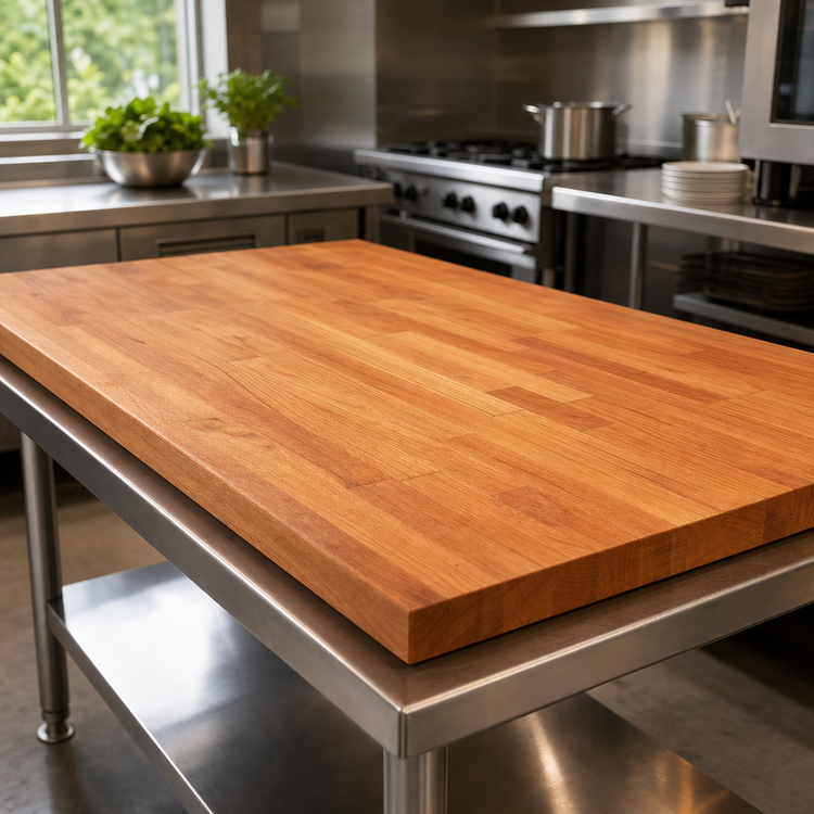 Product image #4 for Boos Block American Cherry Blended Edge Grain Kitchen Countertop, 96 x 36 x 1-1/2 Inch