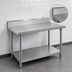 Thumbnail image #4 for Advance Tabco Stainless Steel Cocktail Station Work Table with 5-Inch Backsplash and Adjustable Undershelf, 108 x 36 Inches
