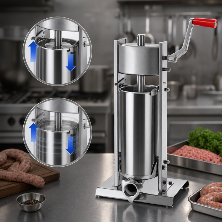 Product image #4 for Elite Series Stainless Steel Manual Vertical Two-Speed Gear-Driven Sausage Stuffer, 5 kg / 11 lb. Capacity