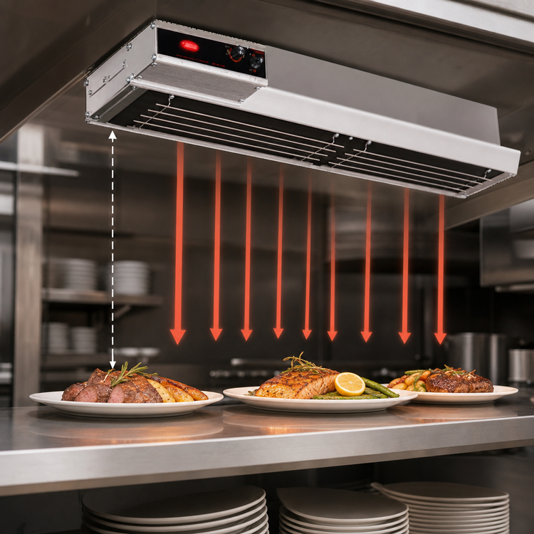 Product image #4 for Hatco Glo-Ray High Watt Dual Infra-Black Strip Heater, 30-Inch, Unlighted, Aluminum, 1320 Watt