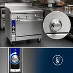 Thumbnail image #4 for Imperial (Middleby) Spec Series IHR-GT36-E-XB 36-Inch Electric Thermostatic Griddle Range, Stainless Steel, Open Cabinet Base