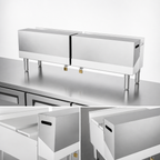 Thumbnail image #4 for John Boos UBSR2C-18 Double 18-Inch Stainless Steel Speed Rail Locking Cover