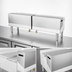 Thumbnail image #4 for John Boos Double 18-Inch Wide Stainless Steel Speed Rail Locking Cover