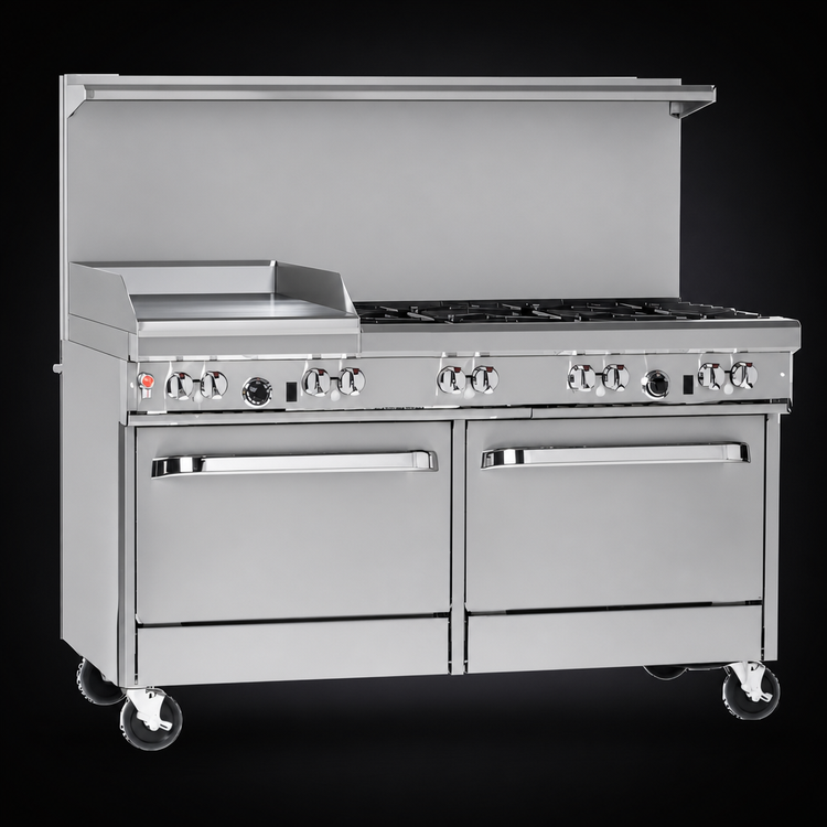 Product image #4 for Southbend Ultimate 60-Inch Gas Restaurant Range with 6 Burners, 24-Inch Griddle/Broiler, Standard Oven and Convection Oven