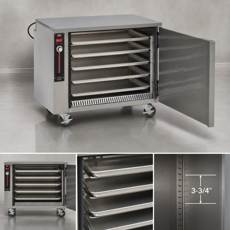 Product image #4 for FWE Handy Line Undercounter Mobile Side-Loading Heated Holding Cabinet, 5 Full-Size Sheet Pan Capacity