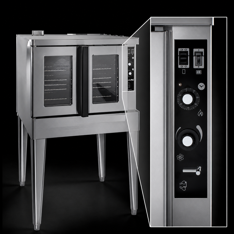 Product image #4 for Blodgett Zephaire Series Gas Single-Deck Standard-Depth Convection Oven, 5 Full-Size Pan Capacity