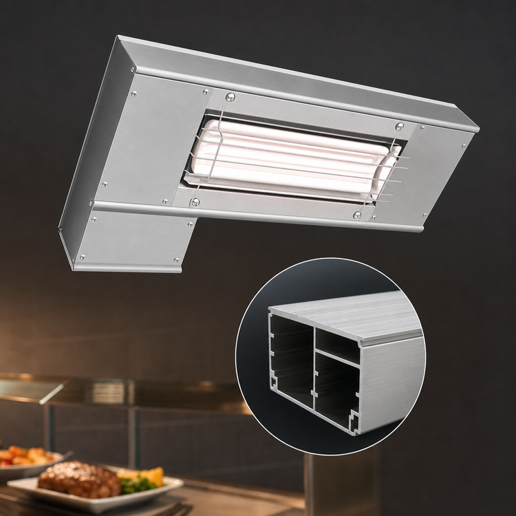 Product image #4 for Hatco Ultra-Glo 30-Inch Single Ceramic Tile Standard Watt Unlighted Infrared Strip Heater
