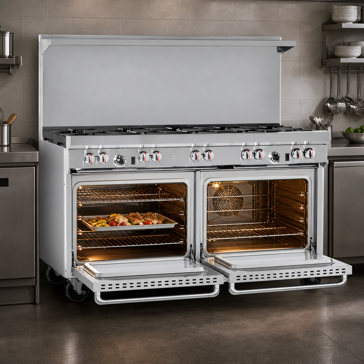 Product image #4 for Southbend S-Series 60-Inch Gas Restaurant Range with 10 Open Burners, Standard Oven, Convection Oven and Hi-Shelf Backriser