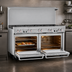 Thumbnail image #4 for Southbend S-Series 60-Inch Gas Restaurant Range with 10 Open Burners, Standard Oven, Convection Oven and Hi-Shelf Backriser