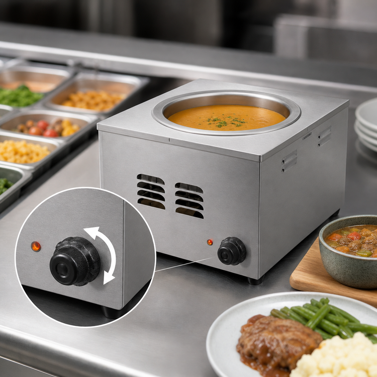 Product image #4 for RedHots Countertop Electric Food Warmer with 11 Quart Round Pan, Wet/Dry Operation, 120V
