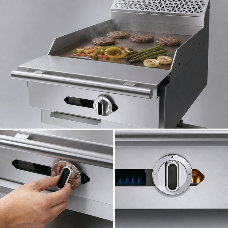 Product image #4 for Garland Cuisine Series 18-Inch Modular Gas Griddle Add-A-Unit with 1-Inch Steel Plate and Hi-Lo Controls
