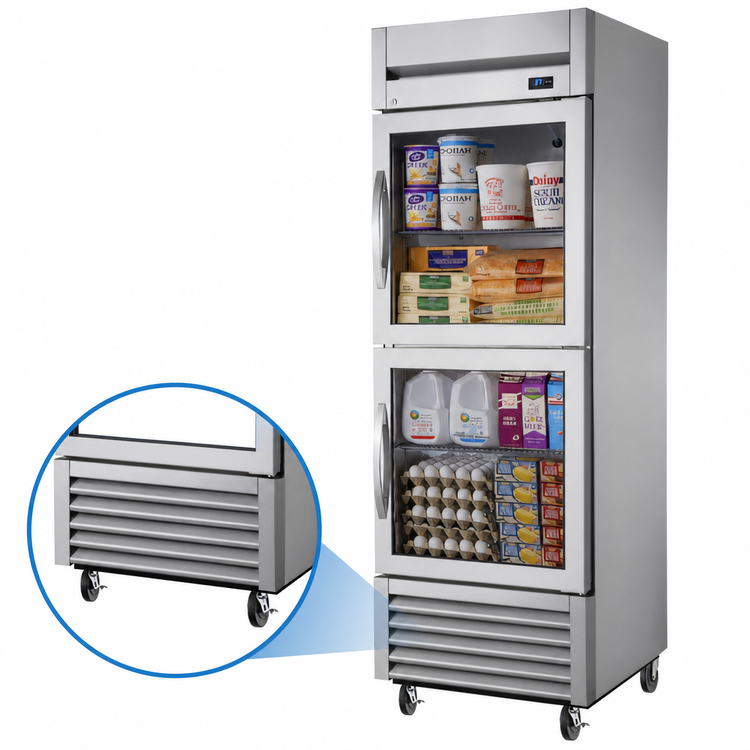 Product image #4 for True 27-Inch One-Section Reach-In Refrigerator with 2 Framed Glass Half Doors