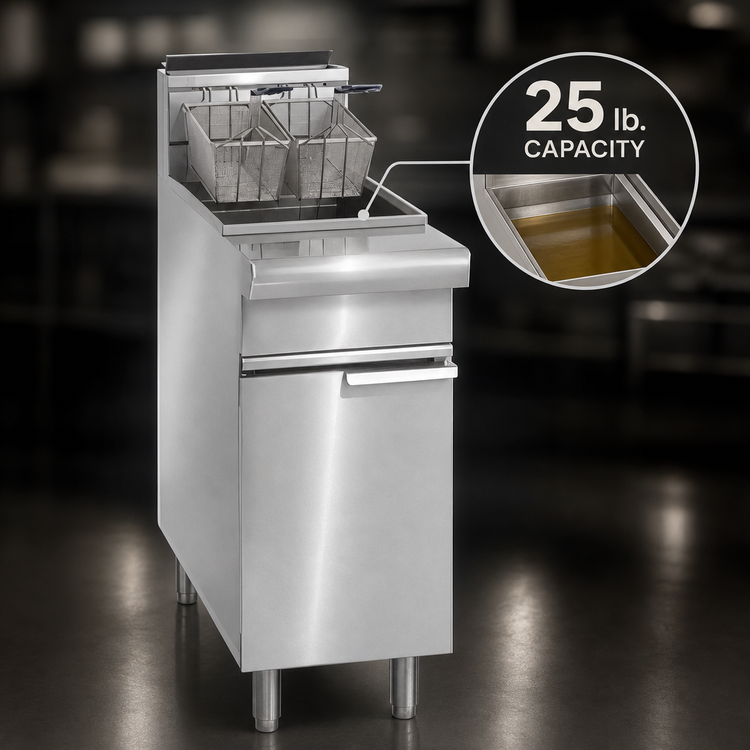 Product image #4 for Imperial Restaurant Series Range Match Gas Floor Fryer, 25 lb. Capacity
