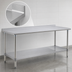 Thumbnail image #4 for Eagle Deluxe Series 108-Inch W x 36-Inch D Stainless Steel Work Table with Rear Upturn and Adjustable Undershelf