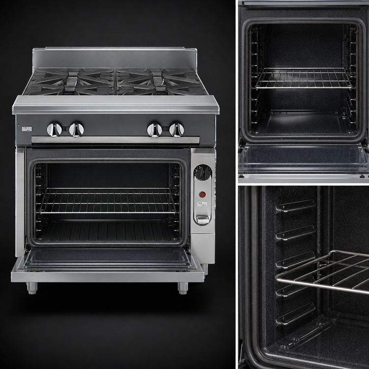 Product image #4 for Vulcan V Series 36-Inch Heavy Duty Gas Range with 4 Open Burners and Standard Oven