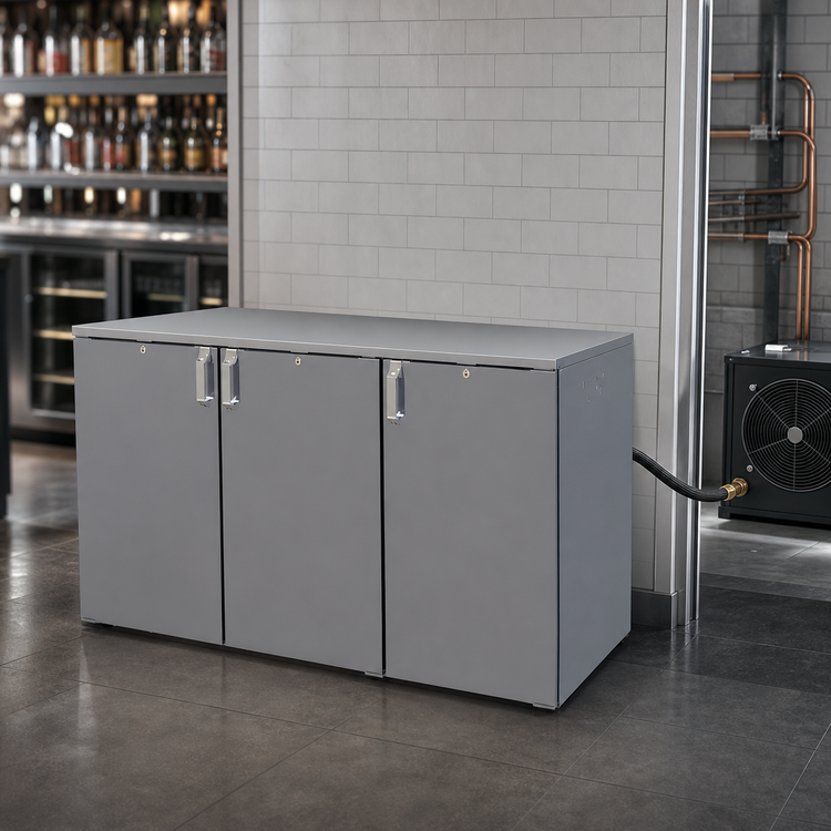 Product image #4 for Glastender CP1RB60 6-Door Pass-Thru Back Bar Cooler, 60-Inch, 3-Section, Remote Refrigeration