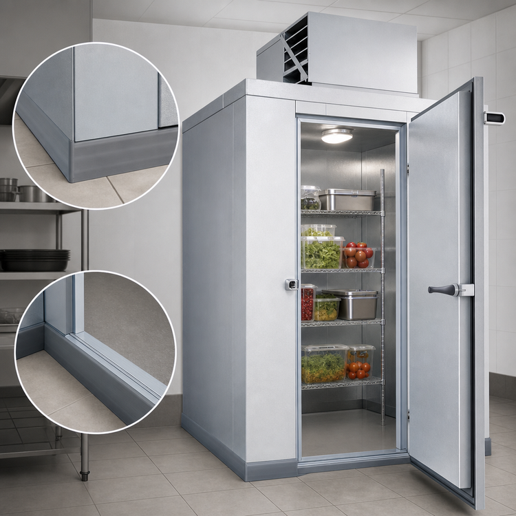 Product image #4 for Polar-Pak Indoor Floorless Walk-In Cooler with Top-Mounted Self-Contained Refrigeration