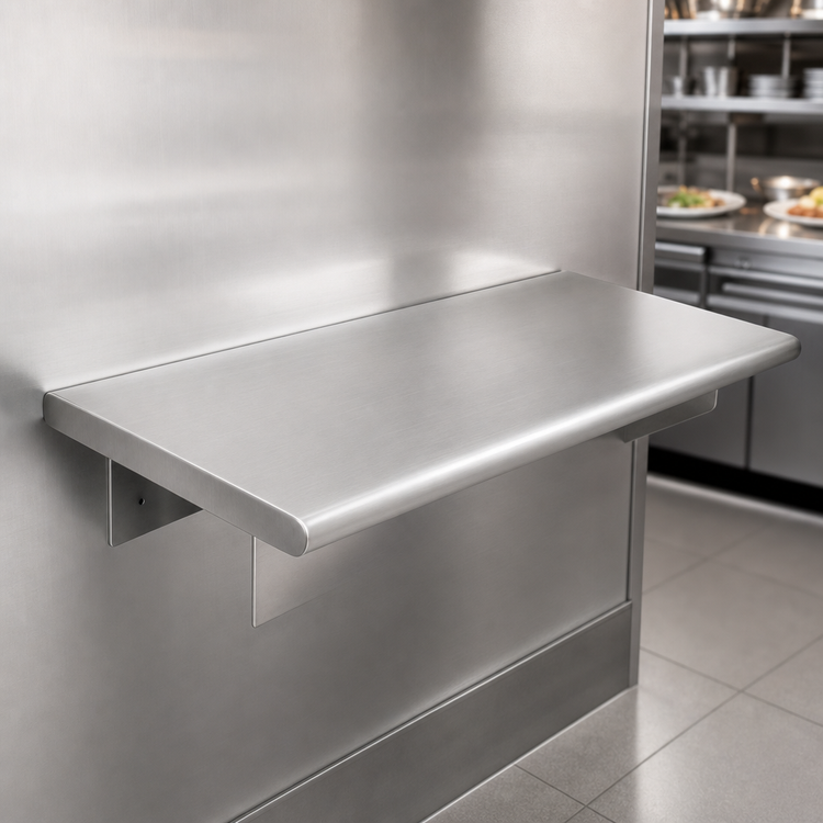 Product image #4 for Eagle Group Pass-Thru Wall Shelf, 72 Inch W x 18 Inch D, 304 Stainless Steel