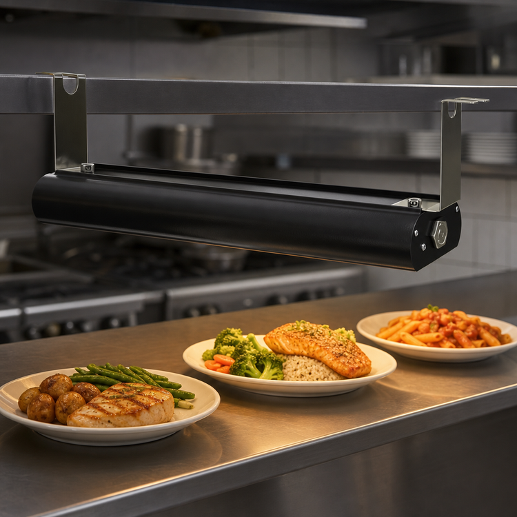 Product image #4 for Vollrath 72-Inch Low Profile Unlighted Strip Heat Lamp, Black Powder Coat, 208V