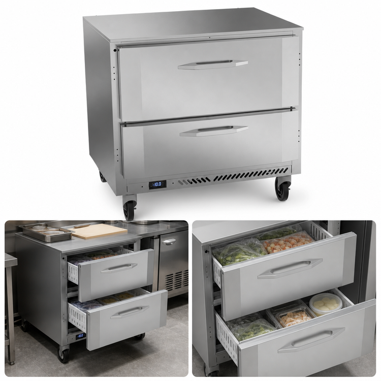 Product image #4 for Victory VUFD36HC-2 36-Inch Undercounter Drawer Freezer, 2 Drawers, 8.69 Cu. Ft.