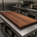 Thumbnail image #4 for John Boos Boos Block WALKCT4825-V American Black Walnut Edge-Grain Kitchen Countertop, 48"W x 25"D x 1-1/2" Thick, Varnique Finish