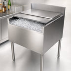 Thumbnail image #5 for BK Resources UB4-21-IBCP30-8 30-Inch Underbar Stainless Steel Ice Bin, 8-Circuit Cold Plate, 97-lb Capacity, 4-Inch Backsplash