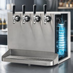 Thumbnail image #4 for Micro Matic USA SB420-KR 4-Faucet Underbar Glycol-Cooled Draft Beer Dispenser with Drip Tray, Brushed Stainless Steel