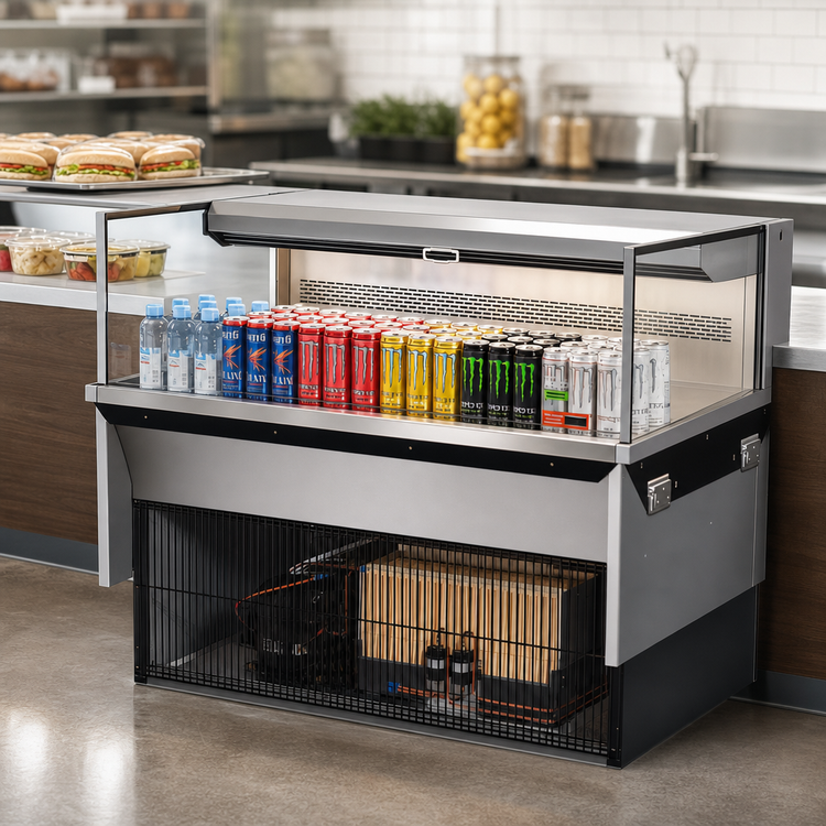 Product image #5 for Turbo Air 48-Inch Low-Profile Drop-In Horizontal Open Refrigerated Display Case, Deck Only
