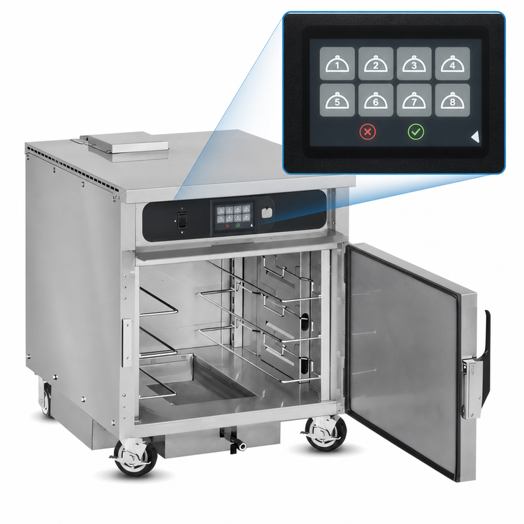 Product image #5 for FWE Moisture Controlled Mobile Low-Temp Cook & Hold Cabinet, Touchscreen Controls, 12 Sheet Pan / 24 Hotel Pan Capacity