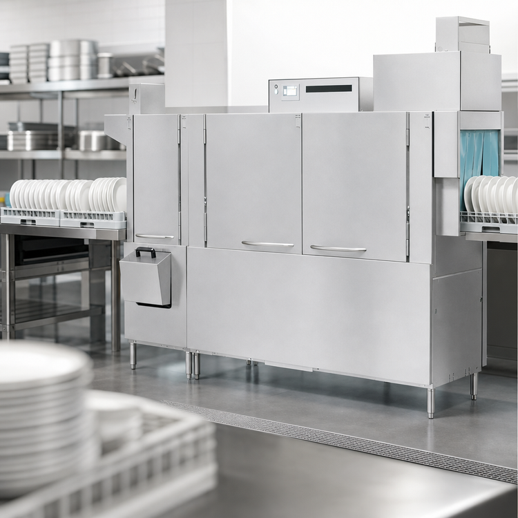 Product image #4 for Champion 86 PRO Steam High-Temp Two-Tank Rack Conveyor Dishwasher