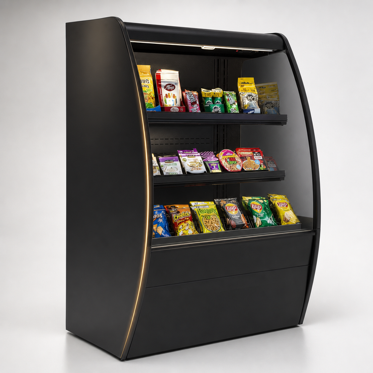 Product image #4 for Federal Industries Vision Series 36-Inch Non-Refrigerated Self-Serve High Profile Merchandiser with Curved Ends